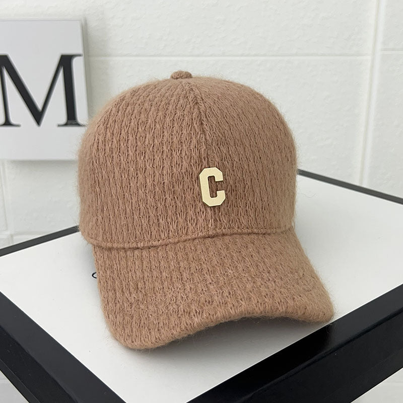 Women's Cozy Knitted Baseball Cap Bowlift