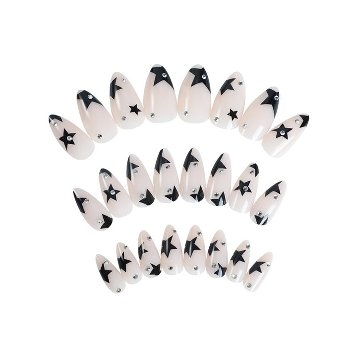 Elegant artificial nails with glitter accents Bowlift