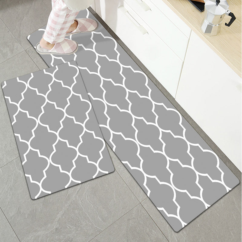Geometric Pattern Runner and Mat Set Bowlift