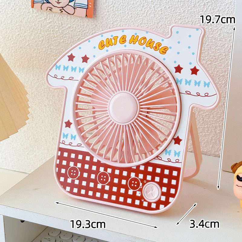 Compact table fan in creative design Bowlift