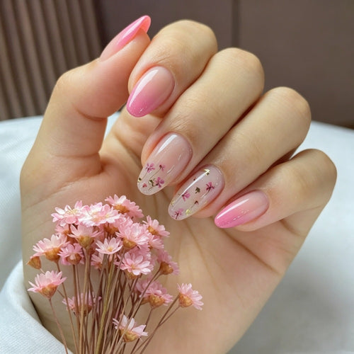Floral Ombre Press-On Nails