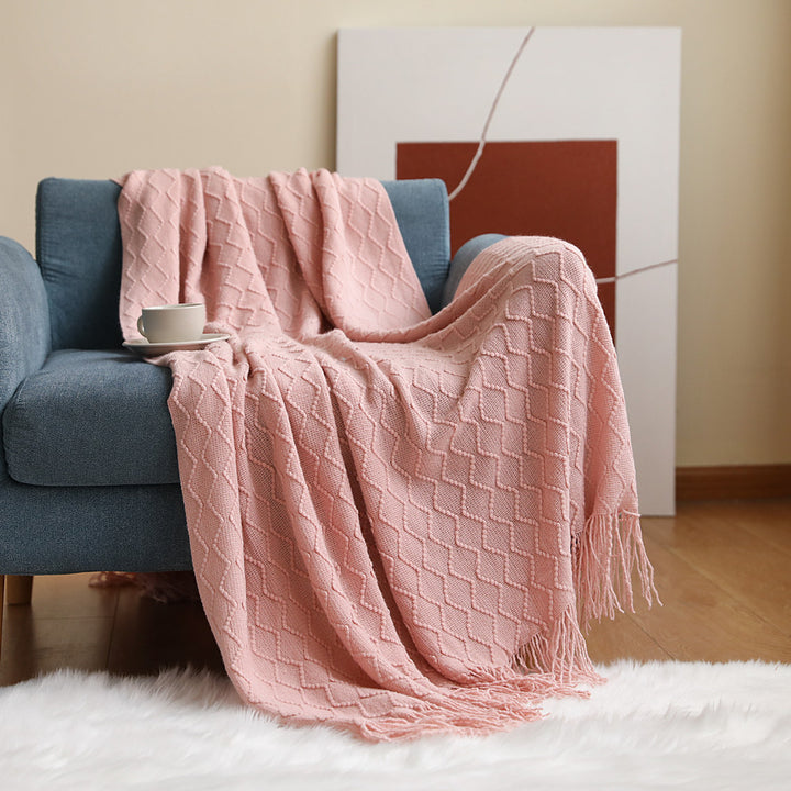 Cozy Knit Throw Blanket Bowlift