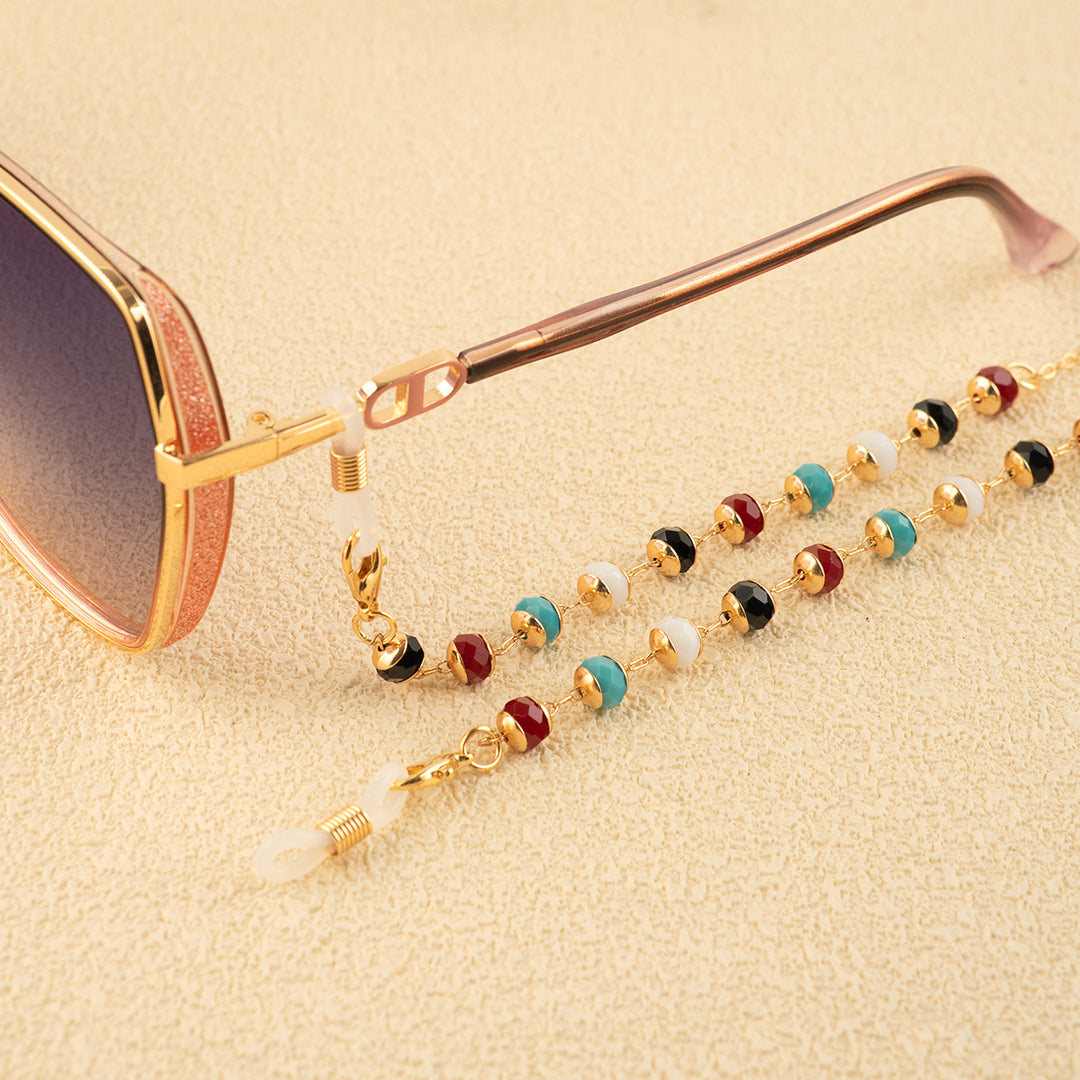 Colorful Crystal Decorative Eyewear Chain Bowlift