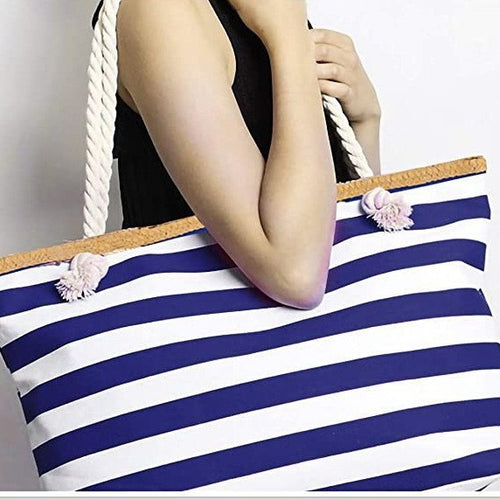 Beach bag with maritime stripe design Bowlift