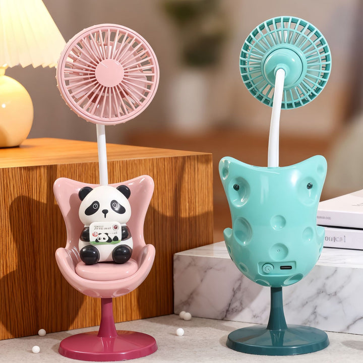 Creative USB Desktop Fan with Animal Design Bowlift