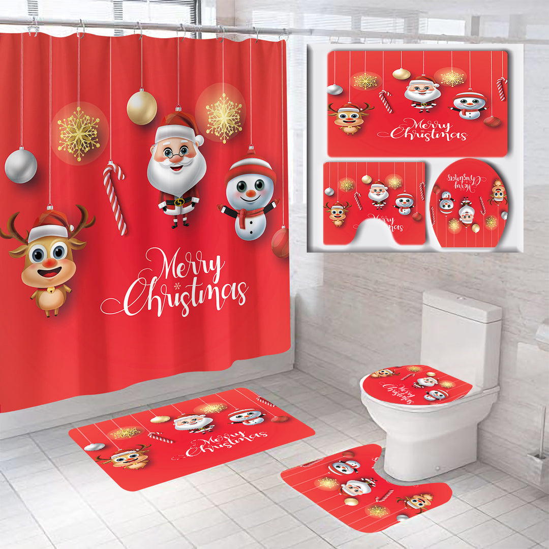Festive Christmas Bathroom Set Bowlift
