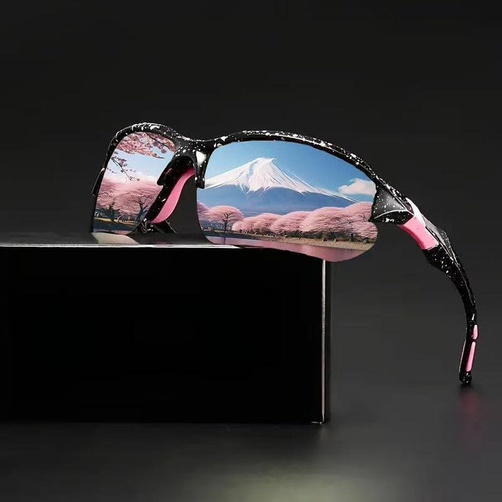 Unisex nan sporty performance sunglasses with semi-rim polarized UV protection anti-slip nose pads Bowlift