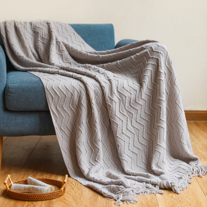 Cozy Textured Throw Blanket Bowlift