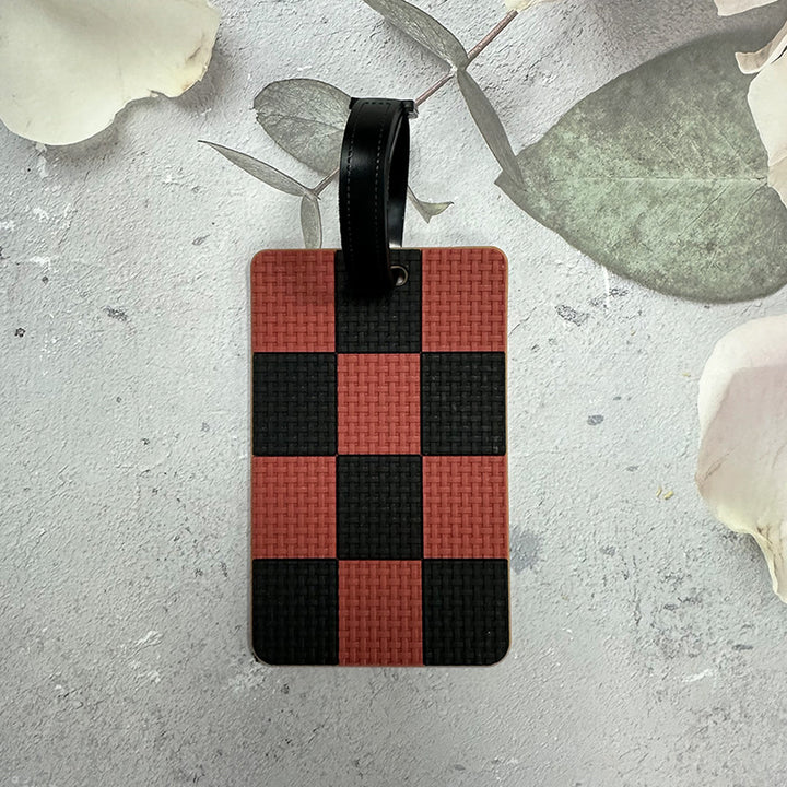 Checkerboard Pattern Luggage Tag Bowlift
