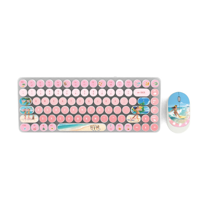 Retro Design Keyboard and Mouse Set Bowlift