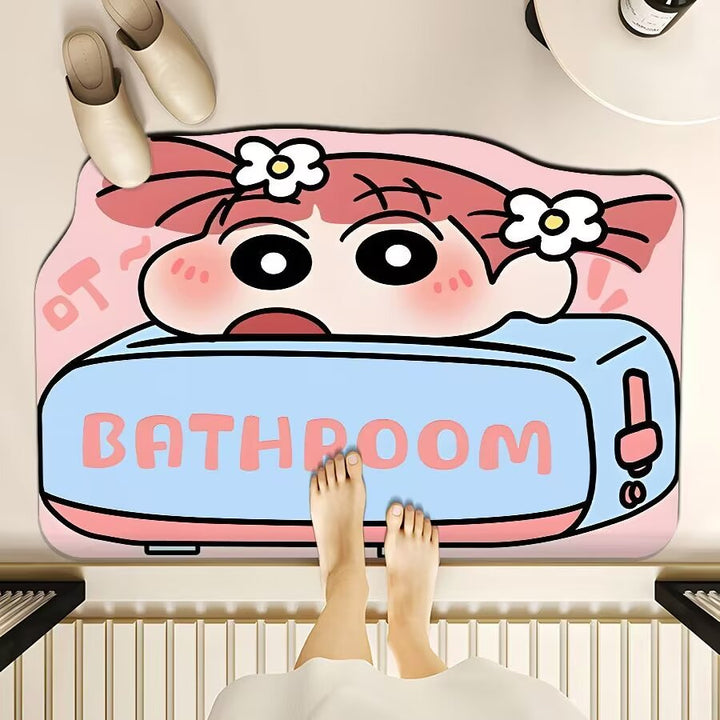 Playful Cartoon-Themed Floor Mat Bowlift