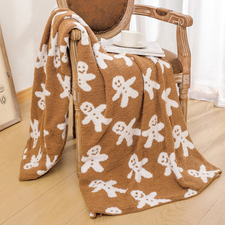 Decorative Knit Throw Blanket Bowlift