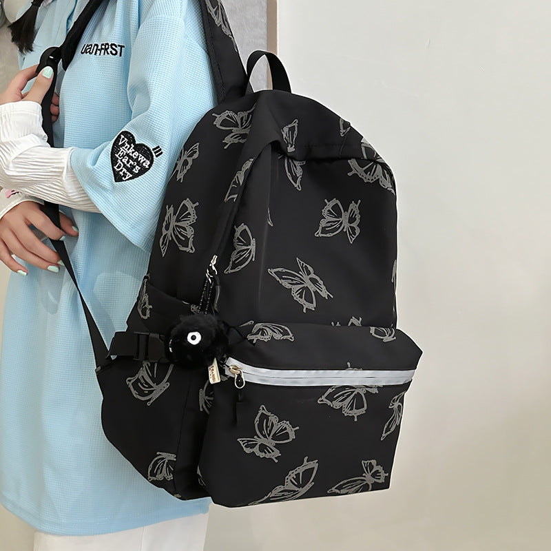 Stylish Butterfly Print Backpack Bowlift