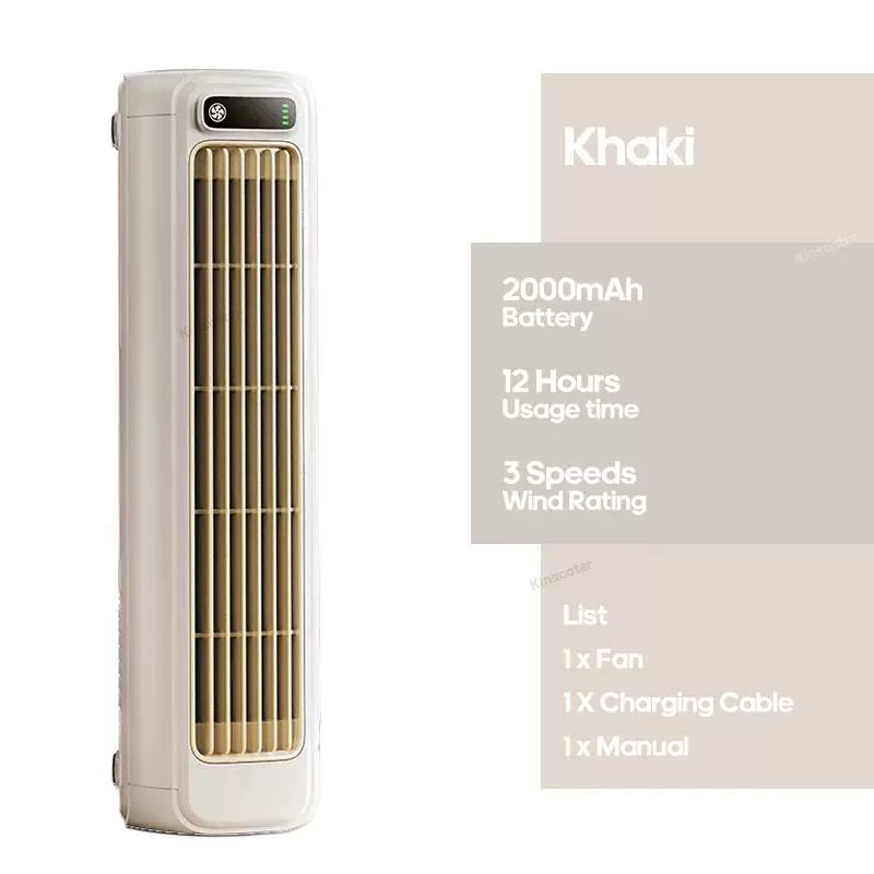 Unisex one size rechargeable cordless tower fan with extended runtime and variable speed quiet motor Bowlift
