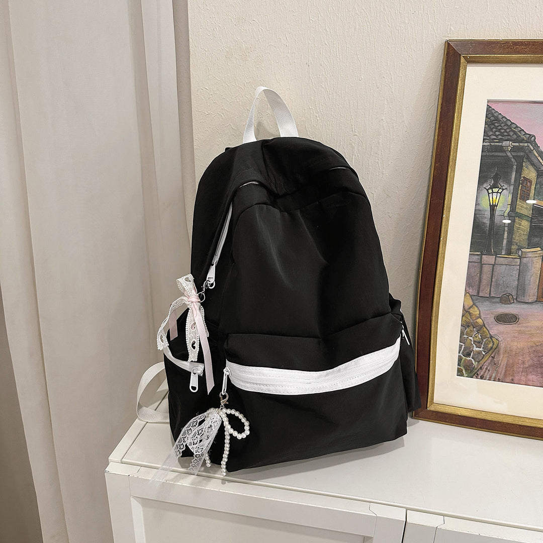 Decorative Bow-Detail Backpack Bowlift