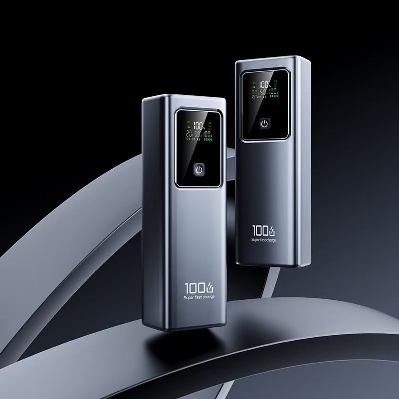Power bank with integrated LCD display and super fast charging function Bowlift