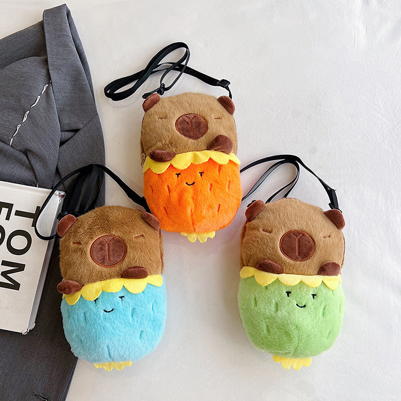 Plush Shoulder Bag with Cute Dessert Design Bowlift