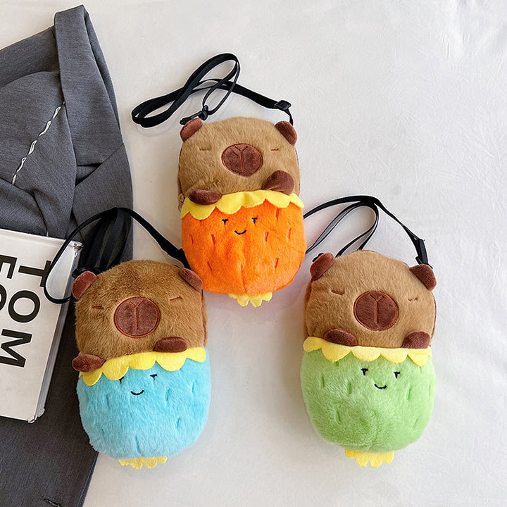 Plush Shoulder Bag with Cute Dessert Design Bowlift