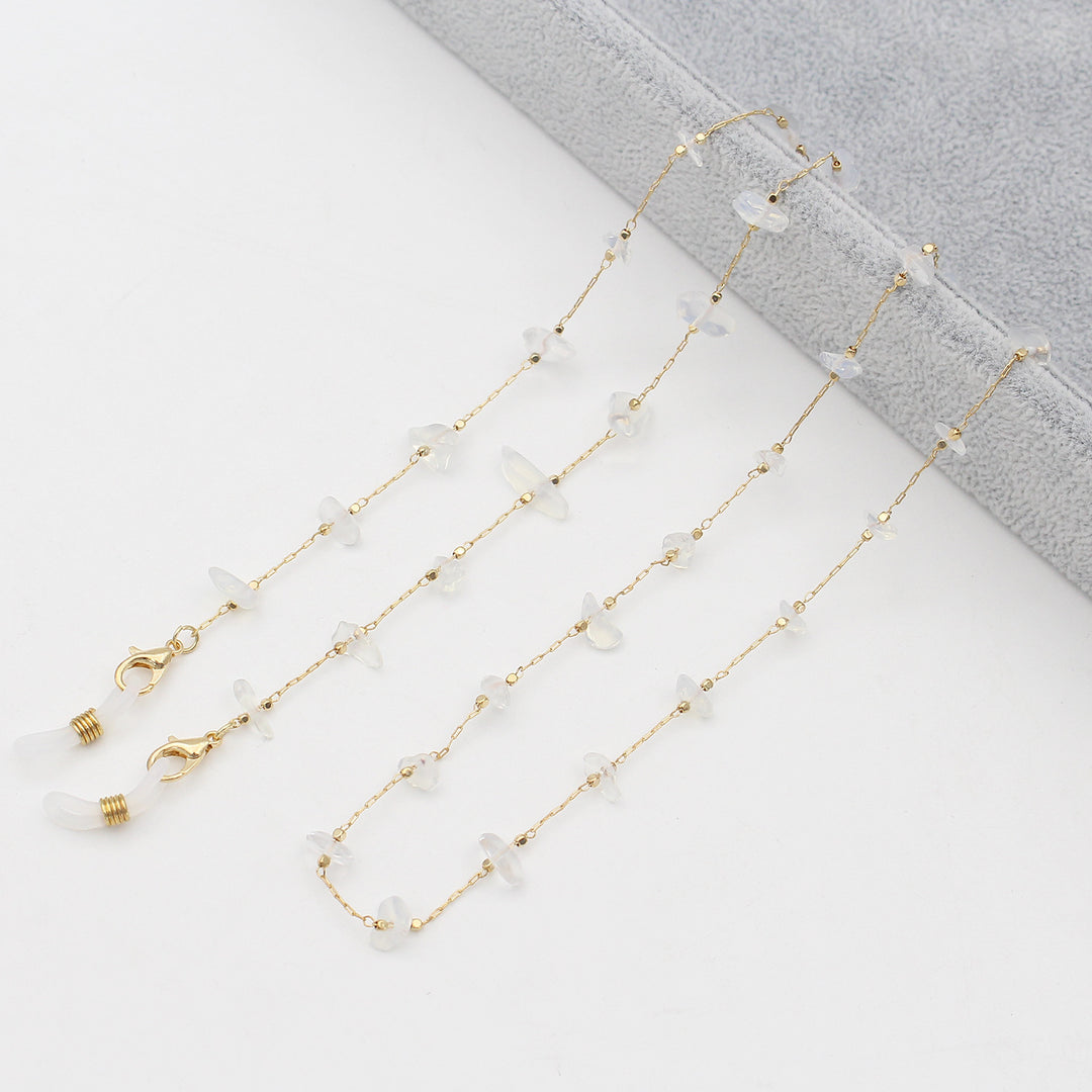 Elegant Crystal-Embellished Eyewear Chain Bowlift