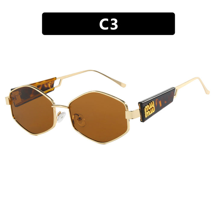 Women's geometric sunglasses with fashionable design and UV protection Bowlift