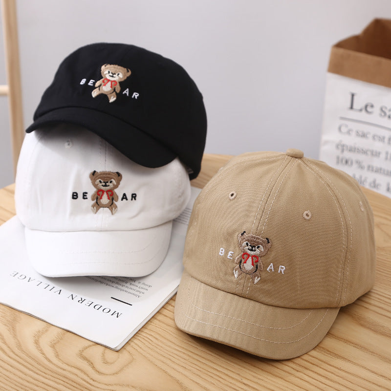 Women's Cute Bear-Embroidered Baseball Cap Bowlift