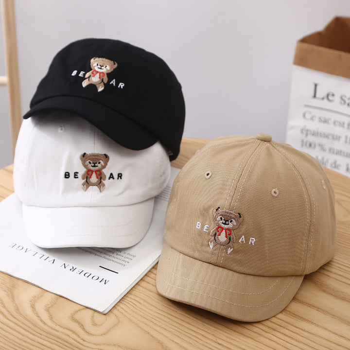 Women's Cute Bear-Embroidered Baseball Cap Bowlift