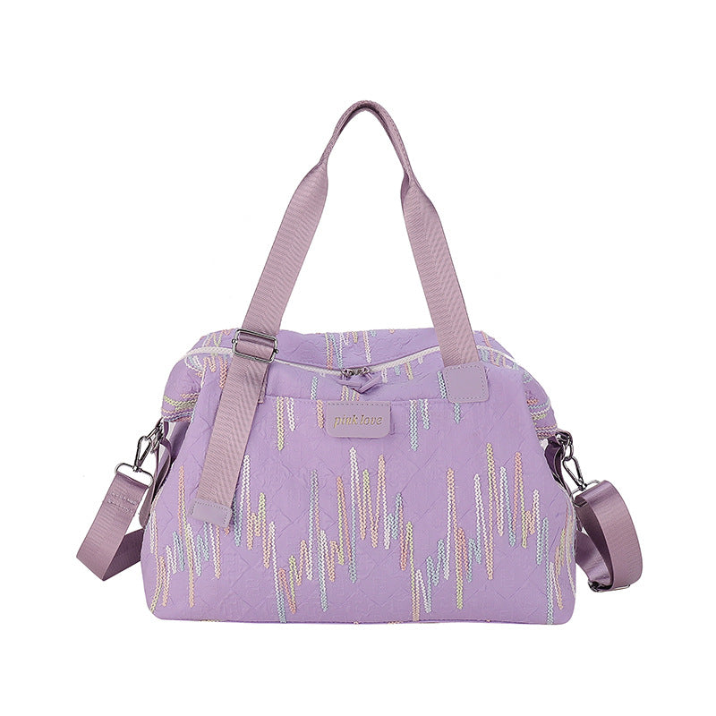 Chic Textured Travel Duffle Bag Bowlift