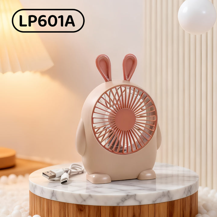 Women's portable handheld fan with cute animal design and ergonomic grip design Bowlift
