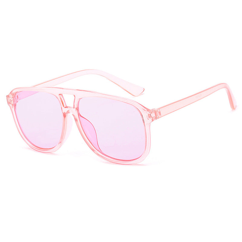 Women's fashionable sunglasses with transparent frame and blue lenses Bowlift