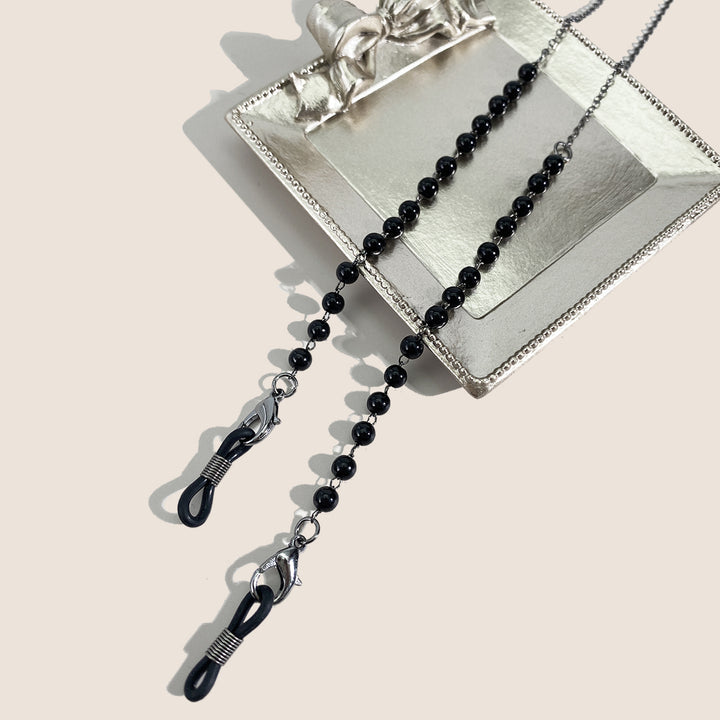 Pearl-Embellished Eyewear Retainer Chain Bowlift