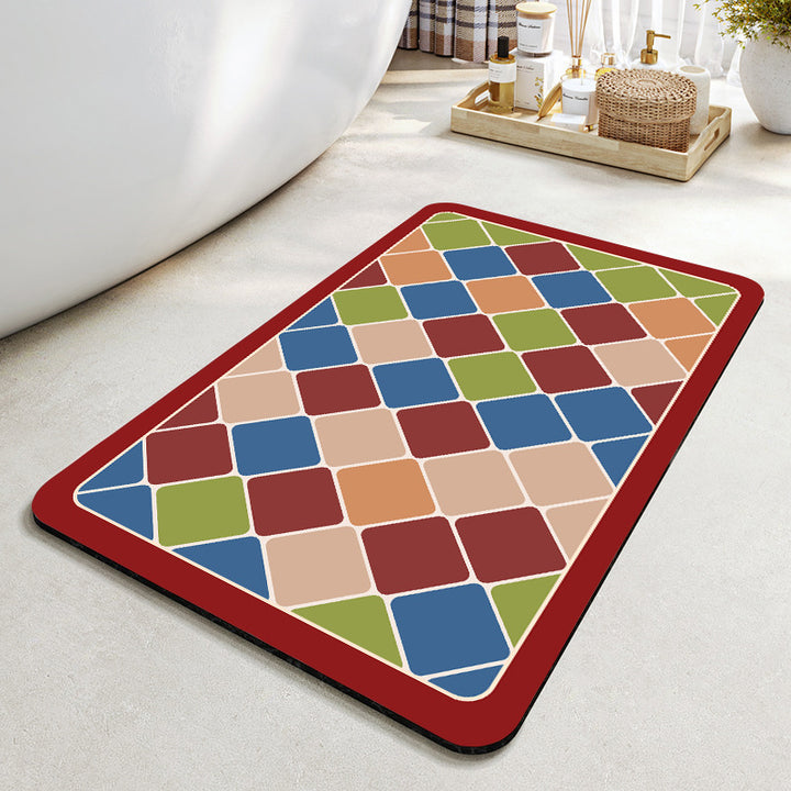 Geometric Pattern Bath Mat Bowlift