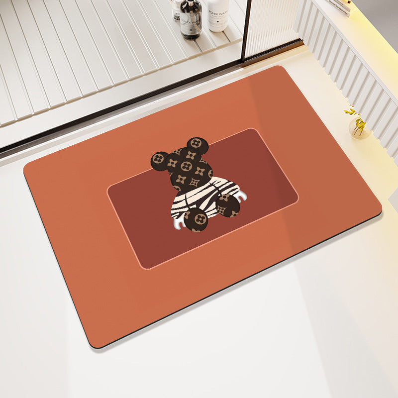 Cute Cartoon-Themed Bath Mat Bowlift