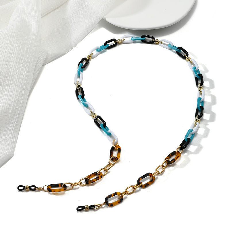 Fashionable Eyewear Chain with Colorful Links Bowlift