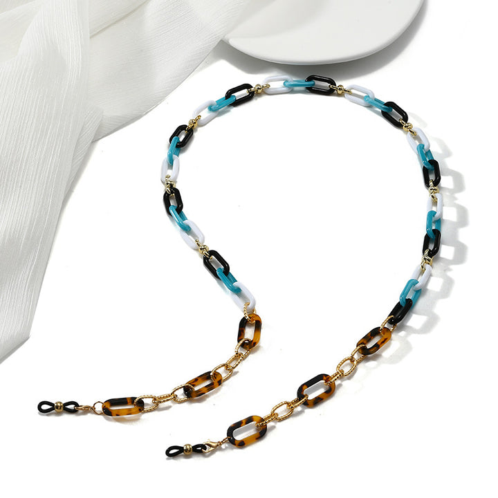 Fashionable Eyewear Chain with Colorful Links Bowlift