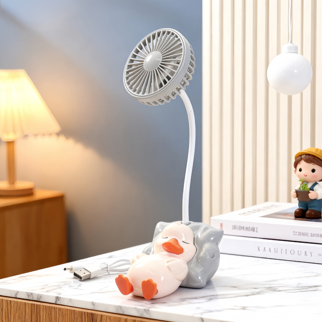 Ladies innovative table fan with cute duck design Bowlift