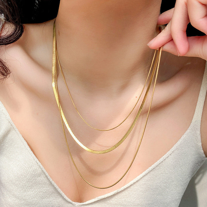 Triple Layered Chain Necklace Bowlift