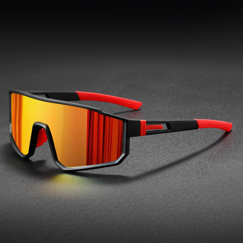 Unisex nan sporty performance sunglasses with large single lens and non-slip temples Bowlift