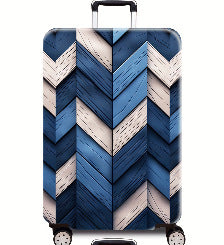 Women Hard Shell Suitcase with Modern Wood Pattern Bowlift