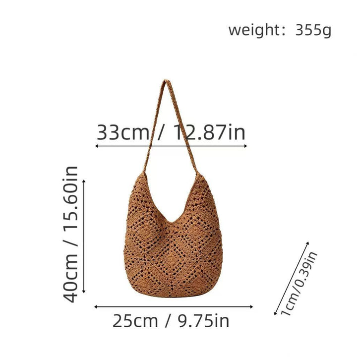 Shoulder bag with unique crochet pattern Bowlift