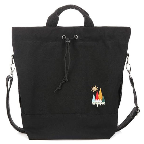 Leisure backpack with decorative embroidery and adjustable carrying system Bowlift
