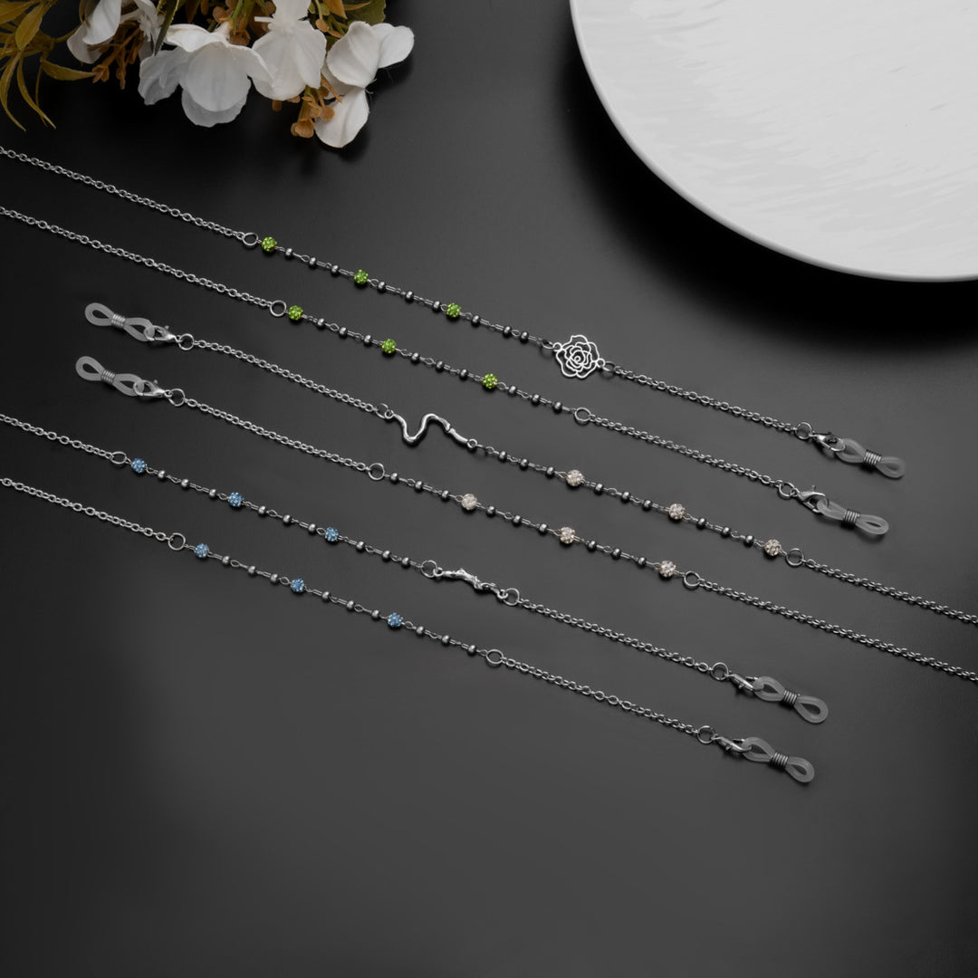 Chic Rhinestone Eyewear Chain Bowlift
