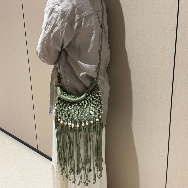 Artisanal macramé shoulder bag Bowlift