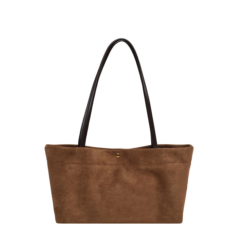 Suede Shoulder Tote Bag Bowlift