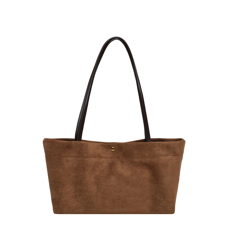 Suede Shoulder Tote Bag Bowlift