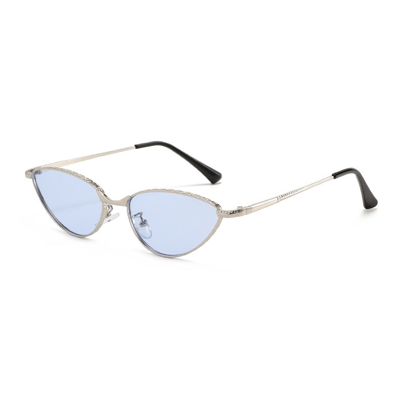 Ladies Cat-Eye Sunglasses with Rhinestone-Embellished Frame and Protective Lenses Bowlift