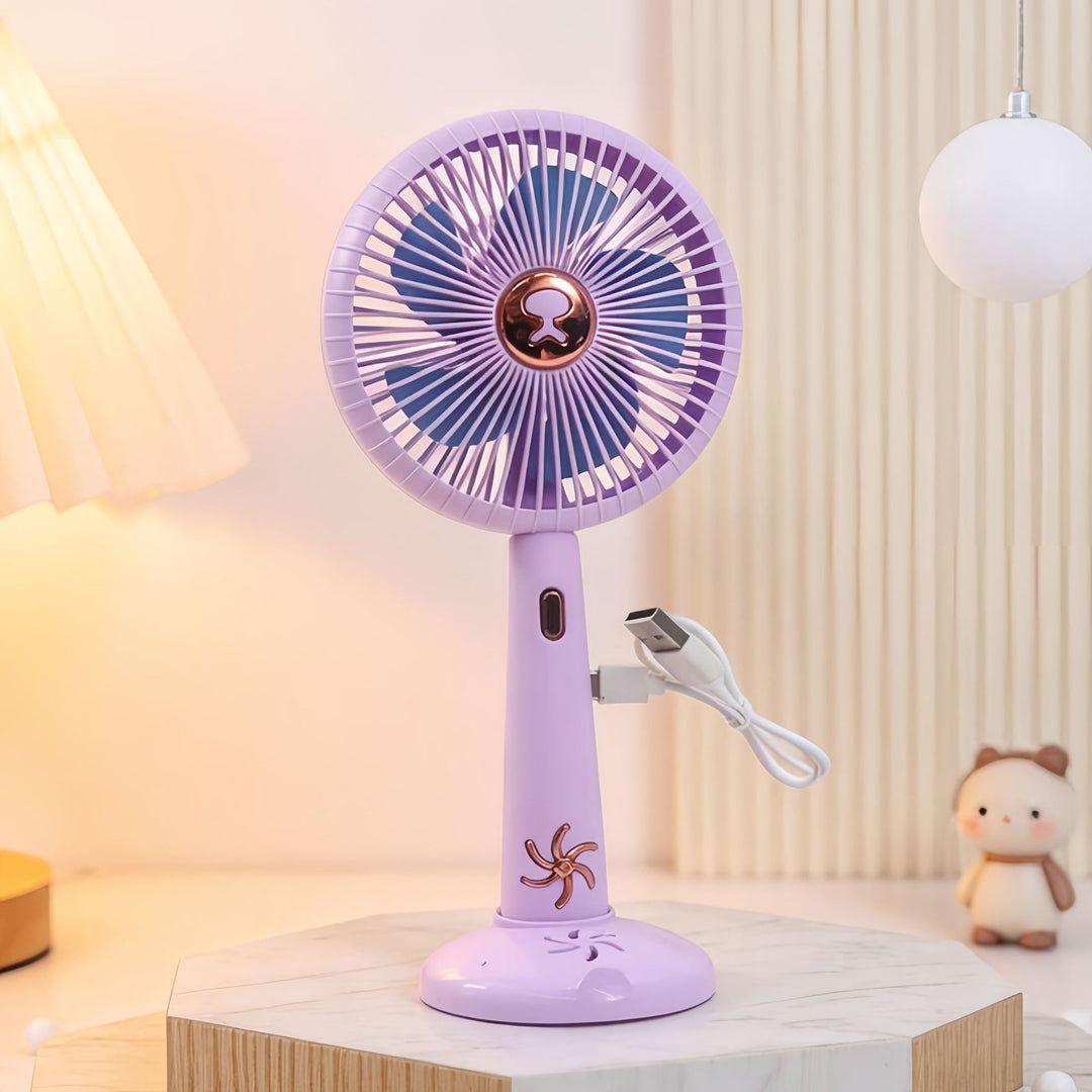 Women Portable Mini Fan with USB Connection and Flexible Design Bowlift