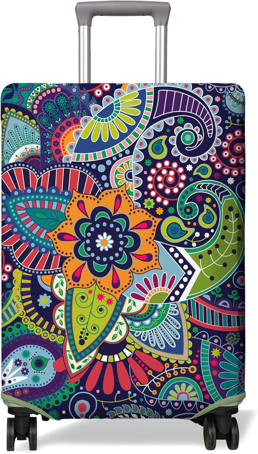 Unisex non-elastic suitcase cover with Paris motif and water-repellent stretch fabric for trolley Bowlift
