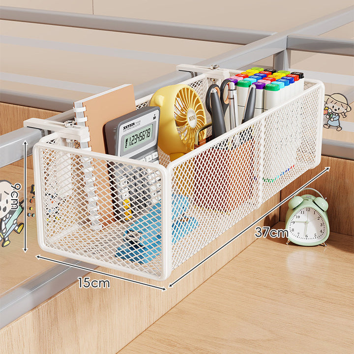 Mesh Partition Clamp Hanging Desk Organizer Basket