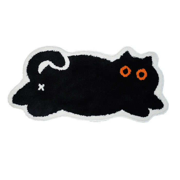 Cute Cat-Shaped Plush Rug Bowlift
