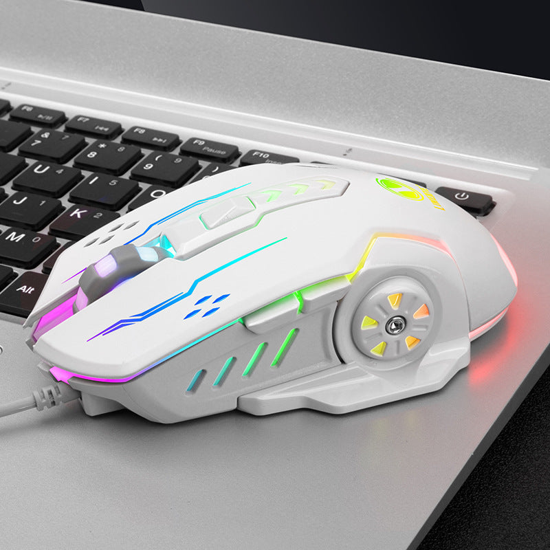High-Performance Wired Gaming Mouse with RGB Lighting Bowlift